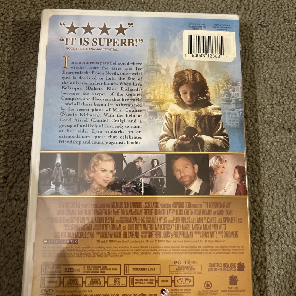 The Golden Compass (DVD Wide Screen) New Sealed - Picture 2 of 6